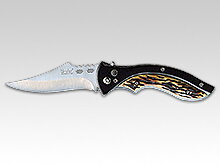 Unique Switchblade Knife stag imitation