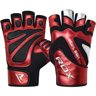 GYM GLOVE PAPER LEATHER RED