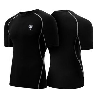 Clothing compression X5 rashguard black short