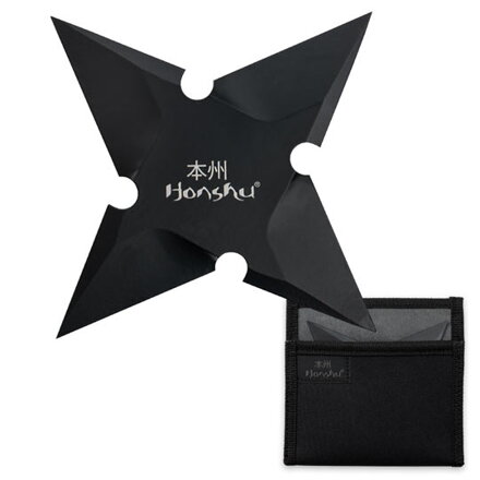 HONSHU LG 7 1/8" SLEEK BLACK THROWING STAR 1065