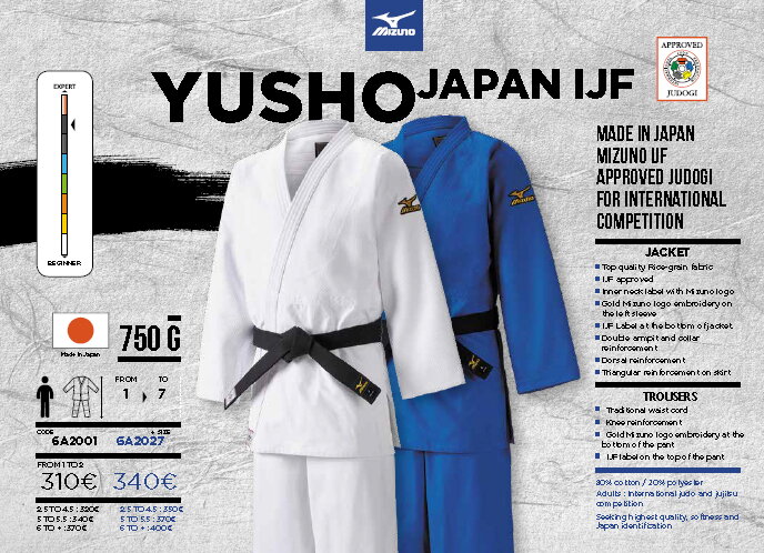 Keiko gi YUSHO Japan IJF / kimono Keiko gi YUSHO Japan IJF / kimono