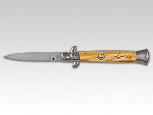 Italian Switchblade Classic - Olive Wood Handle Italian Switchblade Classic - Olive Wood Handle